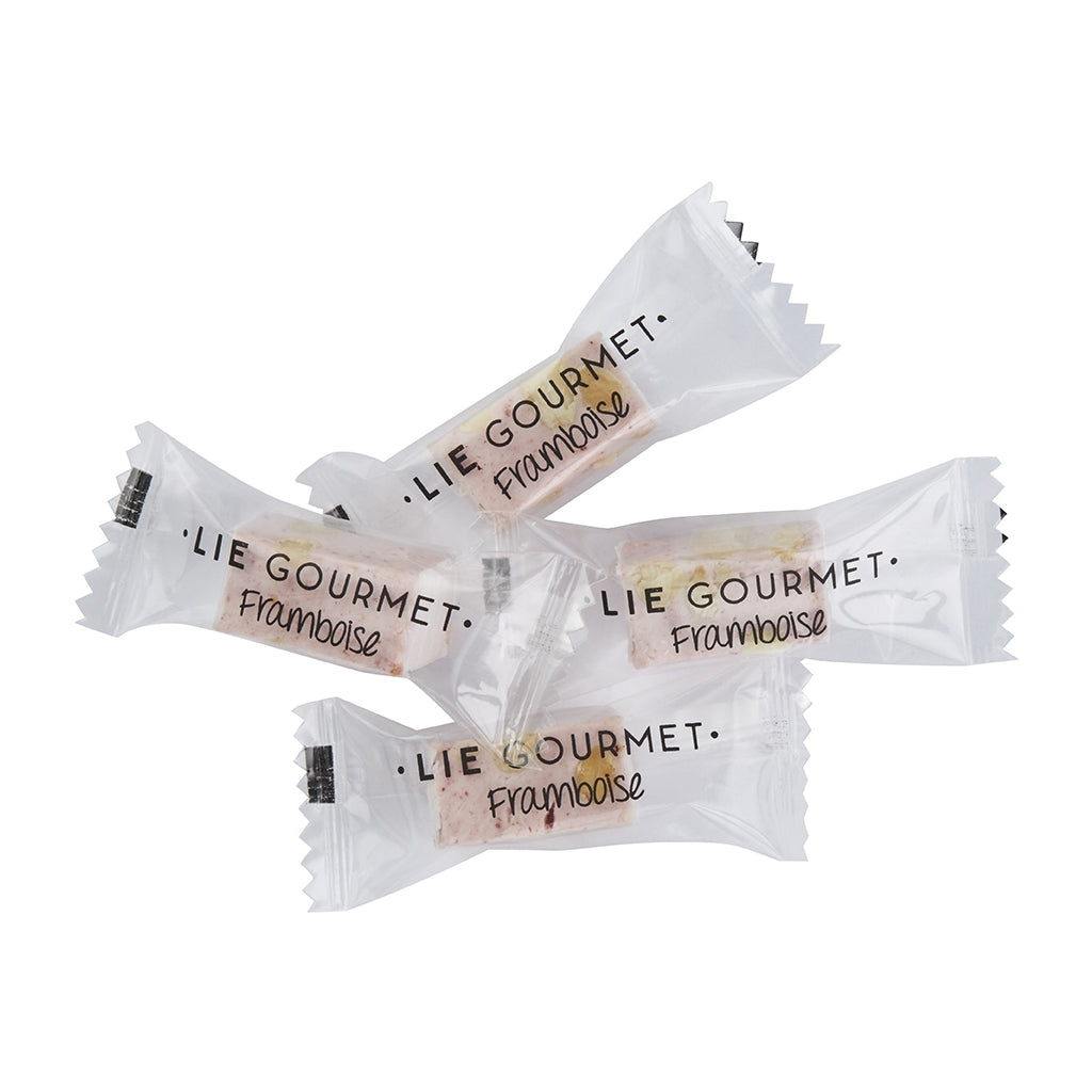 LIE GOURMET French nougat "bites" - raspberry (1 kg ) French nougat Raspberry