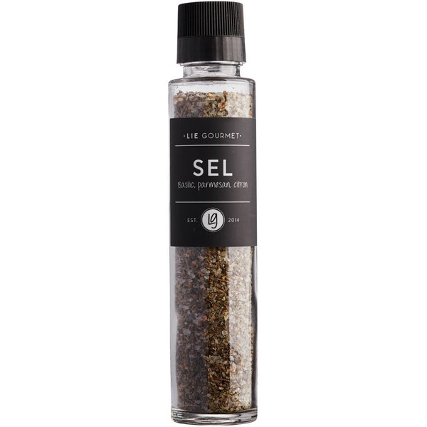 LIE GOURMET Grinder - salt, basil, parmesan, lemon (200 g) Salt & pepper Parmesan, basil, lemon