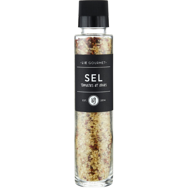 LIE GOURMET Grinder - salt, tomatoes, olives (255 g) Salt & pepper Salt tomatoes olives