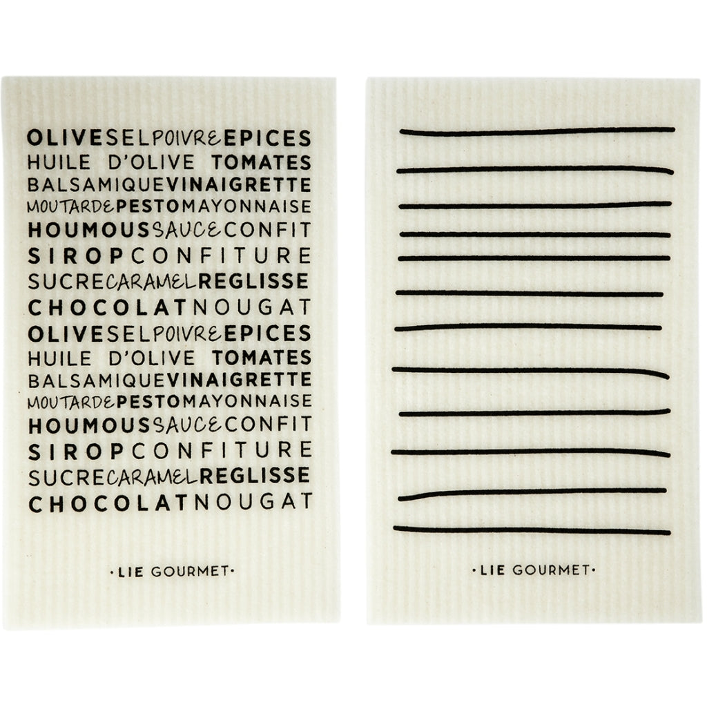 LIE GOURMET Dish cloth - 2 pcs. (white) Dish cloth